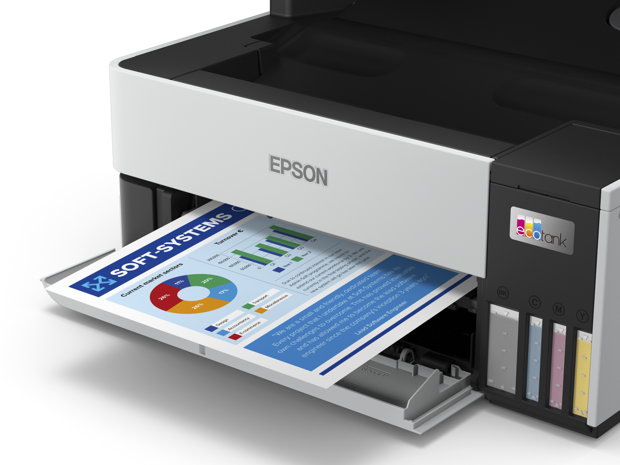 Epson EcoTank ET-5170, urządzenie wielofunkcyjne – Wi-Fi, LAN, USB, faks, duplex